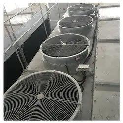 Axial flow fans on top of closed circuit cooling tower / fluid cooler